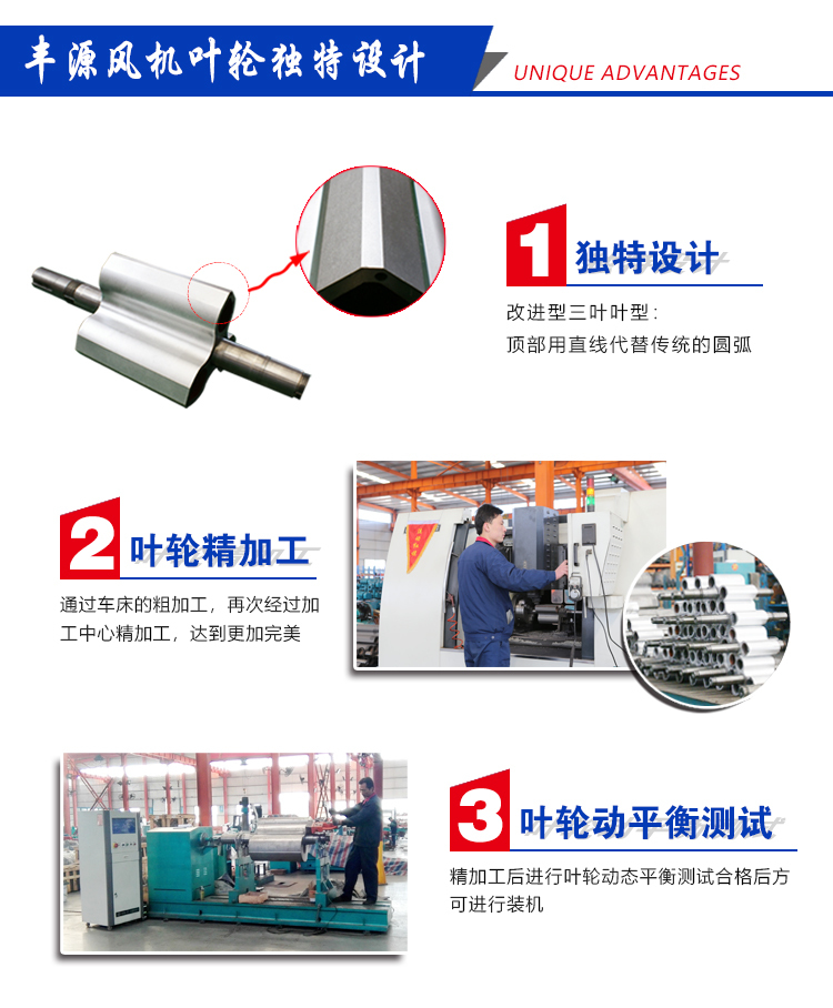 豐源三葉羅茨風(fēng)機(jī)葉輪獨(dú)特型線設(shè)計(jì)